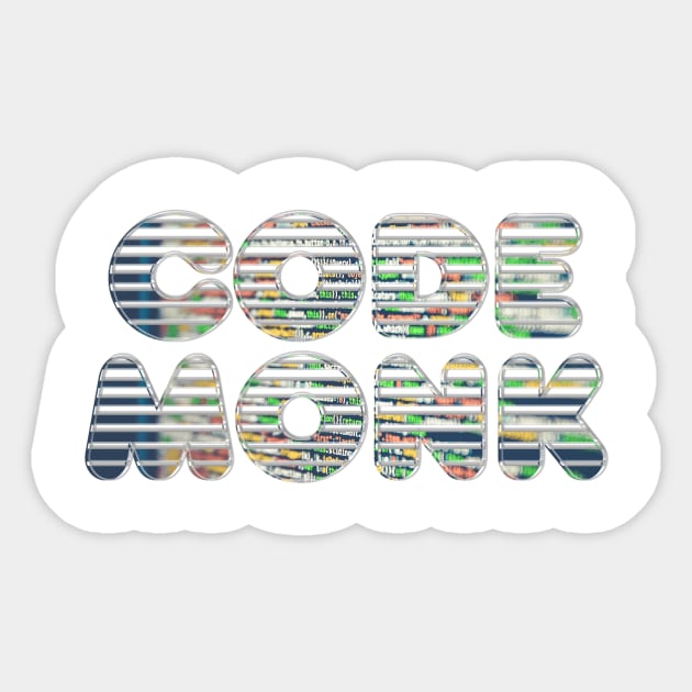 Code Monk Sticker by afternoontees